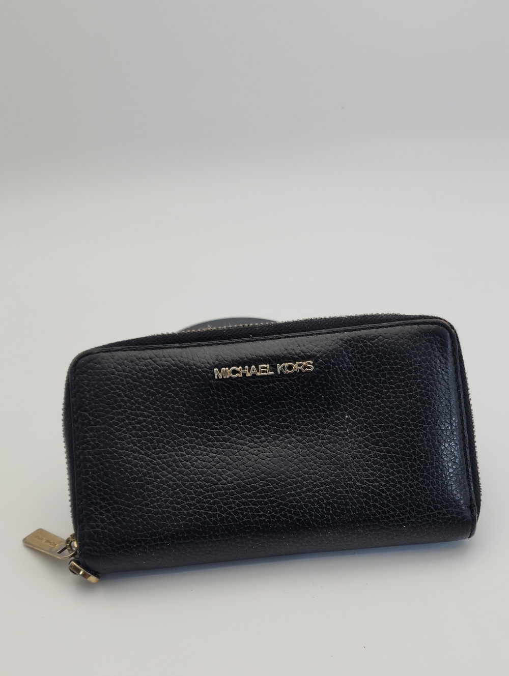 Michael Kors Black Wallet Zipper Gold Travel Classic Quiet Luxury